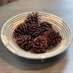 Kazi Coastal Raffia Woven Bowl 12" Reflections